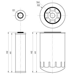 Filtro De Aceite Motor Para Tractor John Deere