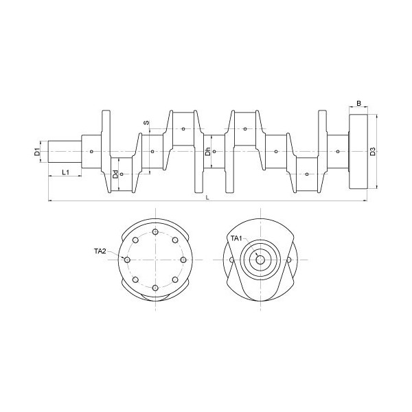 Cigüeñal Motor Cuatro Cilindros Para Tractor Same
