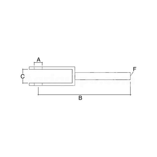 Tensor Vertical Izquierdo L 240/270 Mm - 19 X 41 Mm Para Tractor John Deere