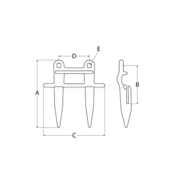 Dedo Doble 10 Piezas - L 160 Mm Para Cosechadora Deutz, John Deere, Laverda