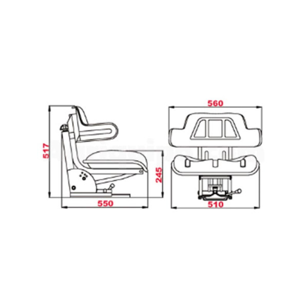 Asiento Regulable Universal Para Tractor