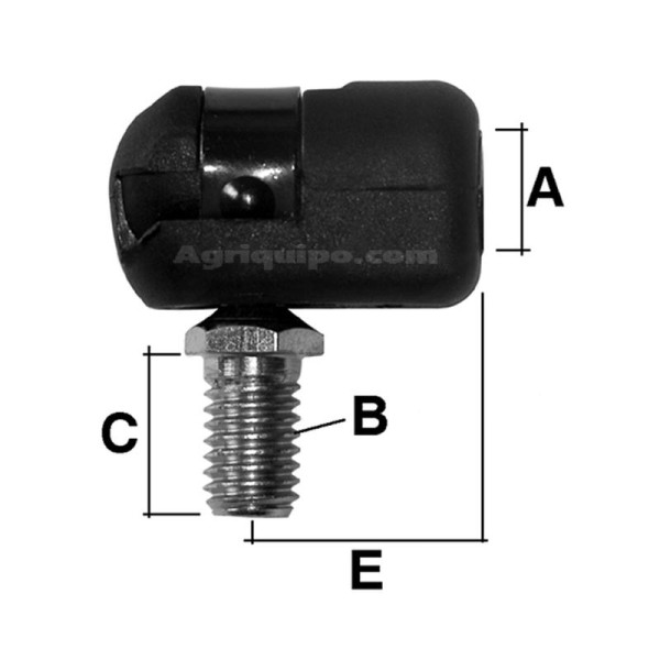 Rótula Plástica Diámetro 6 Amortiguador M6 Para Tractor