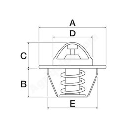 Termostato Ø 54 Mm - H 39.9 Mm - 82° Para Tractor John Deere