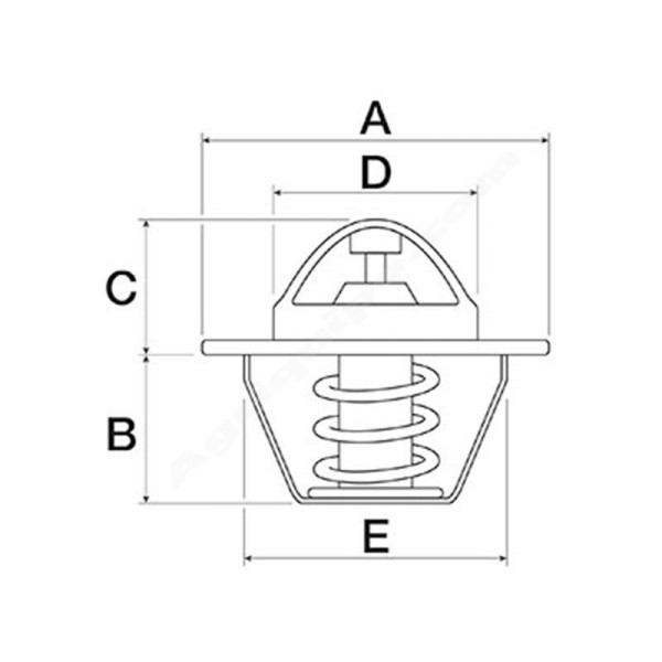 Termostato Ø 54 MM - Alt. 52.5 MM - 78°C Para Tractor John Deere