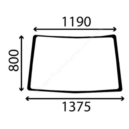 Cristal Parabrisas Delantero Abombado Tintado Para Tractor John Deere