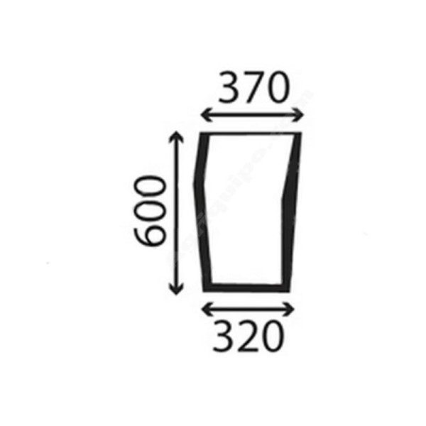Cristal Delantero Derecho Massey Ferguson Series 5400, 5600, 6100, 6200, 6400, 7400, 7600, 8100, 8200 y 8400