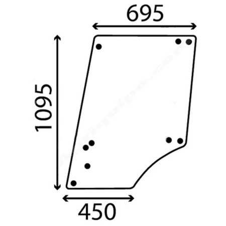 Cristal de puerta Superior Izquierda y Derecha Para Tractor John Deere S/40-50