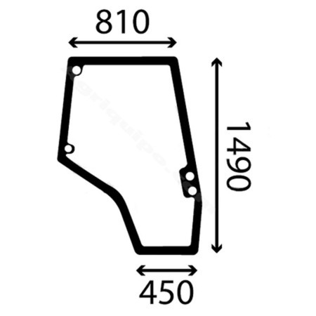 Cristal Puerta Derecha Massey Ferguson Series 5400, 6400, 7400 y 8400