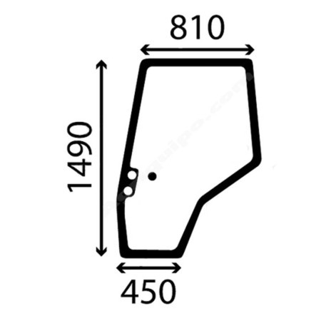 Cristal Puerta Izquierda Para Tractor Massey Ferguson Series 6100, 6200, 6400, 7400, 8100 y 8200