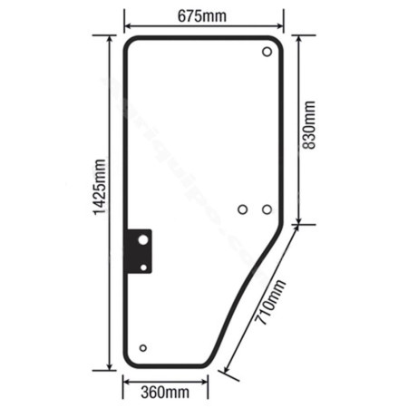 Cristal De Puerta Izquierda Para Tractor John Deere 7200, 7400, 7600, 7700, 7800, 7210, 7410, 7510, 7610, 7710 y 7810