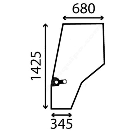 Cristal Puerta Izquierda Massey Ferguson 4435, 4445 y 4455