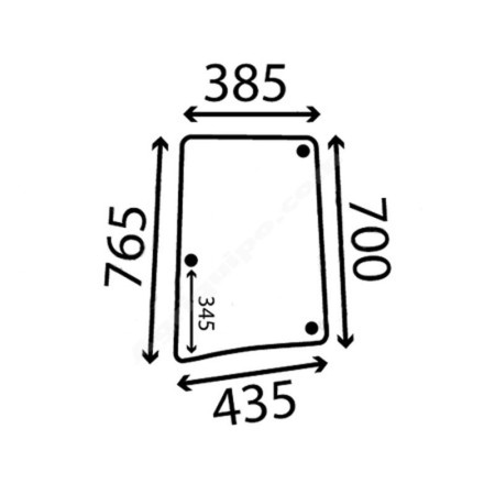 Cristal Lateral Izquierdo Fijo/Abatible Para Tractor John Deere Series 6000 y 6010