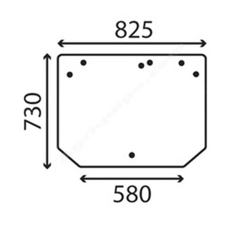 Cristal Trasero Para Tractor John Deere 5215, 5315, 5415 y 5515