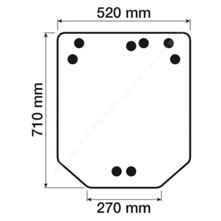 Cristal Trasero Para Tractor John Deere S/5005-5015