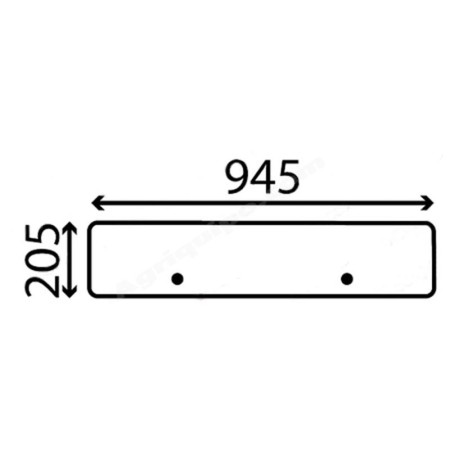 Cristal Trasero Inferior Para Tractor John Deere S/40-50 para Cabinas MC1