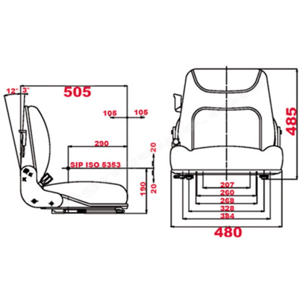 Asiento Negro Para Tractor
