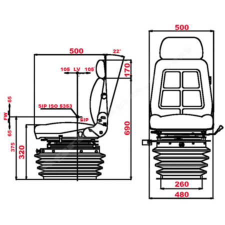 Asiento Neumático Para Tractor 2