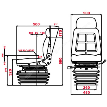 Asiento Neumático Para Tractor 2
