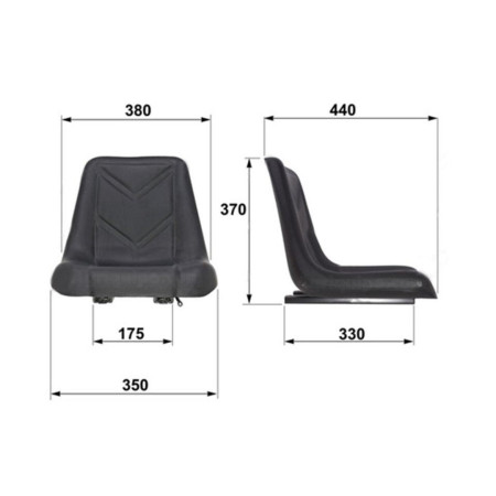 Asiento Negro Para Tractor