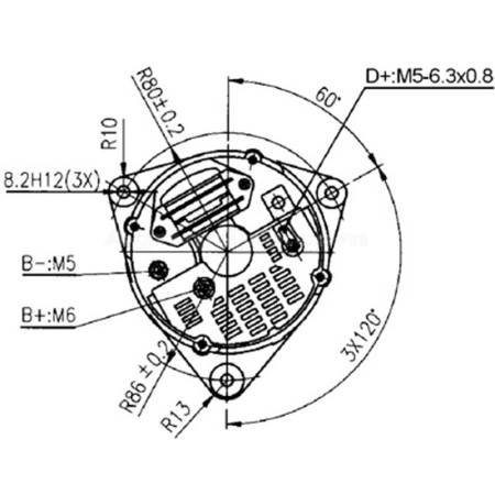 Alternador 14V - 55A Para Tractor 2