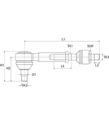 Rótula De Dirección + Rótula Axial Para Tractor John Deere