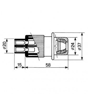 Clavija De Plástico 3 Polos Hembras - 12/24V Para Tractor