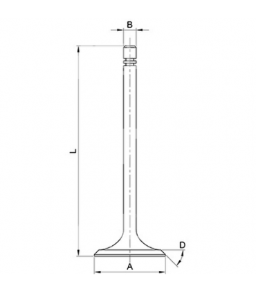 Válvula De Admisión Ø 47.50 X 9.40 Mm - L 146.80 Mm - 30 ° Para Tractor Case-Ih, Fiat, Ford, New Holland