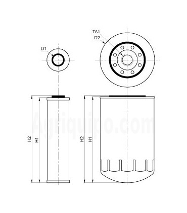 Elemento Filtro De Aire Para Tractor John Deere