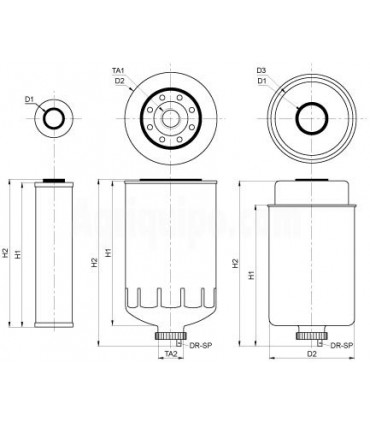 Filtro De Combustible Para Tractor, John Deere