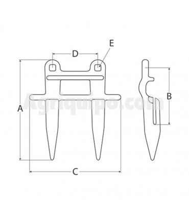 Dedo Triple L 172 Mm Para Cosechadora John Deere