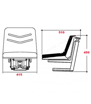 Asiento Suspensión Mecánica Para Tractor