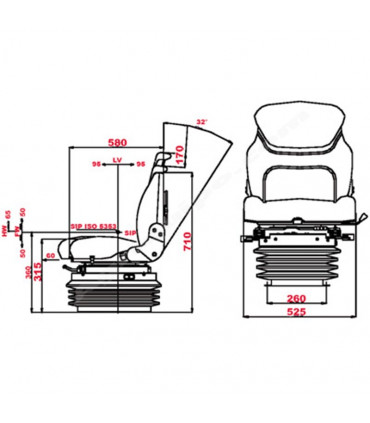 Asiento Neumático Para Tractor