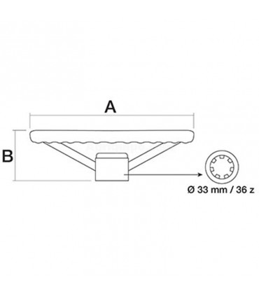 Volante De Dirección Ø 33 MM - Z 36 Para Tractor Fiat, Ford