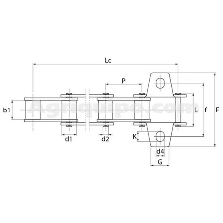 Cadena Del Alimentador 4,11 Mm 107 Rodillos Para Cosechadora Claas-Harvesting 2