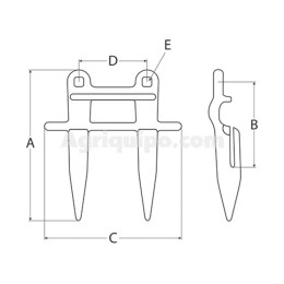 Dedo Doble Para Cosechadora Deutz, John Deere