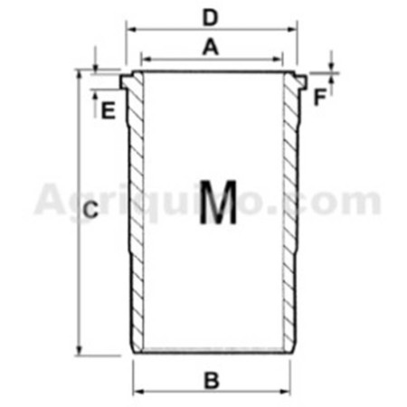 Camisa De Cilindro Terminada Ø 98 X 107.62 MM - L 197.15 Mm Para Tractor John Deere 2