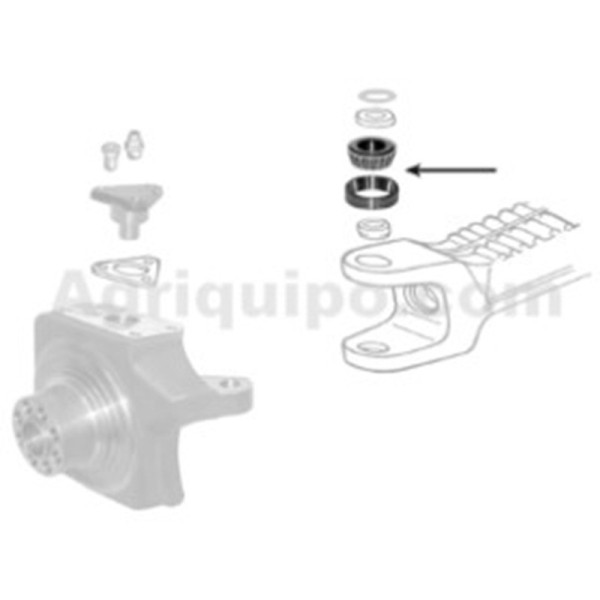 Rodamiento Pivote De Giro Apl315 Ø 22.6 X 47 X 15.5 Mm Para Tractor Case, Ford, John Deere