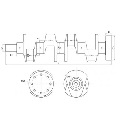 Cigüeñal Motor Para Tractor David Brown 4 cilindros