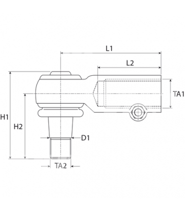 Rótula De Dirección Con Tubo Con Rosca Interior Para Tractor John Deere