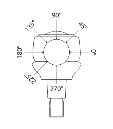 Rótula De Espiga Regulable Para Tractor John Deere