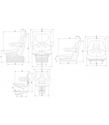 Asiento Del Copiloto Para Tractor John Deere