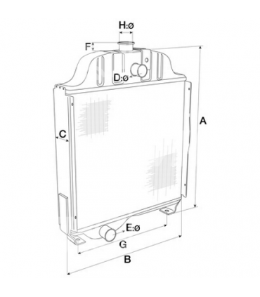 Radiador Agua Para Tractor New Holland, Case-Ih
