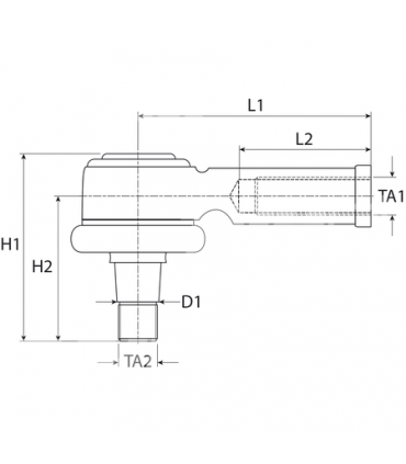 Rótula Derecha  M24 X 1.5 Sin Brida Para Tractor John Deere