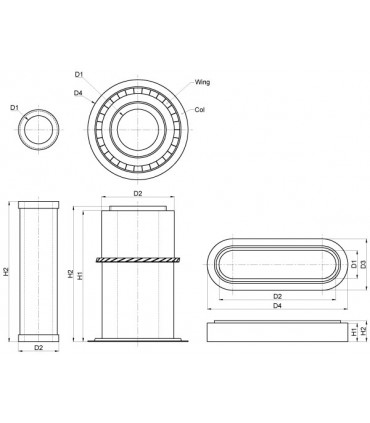 Filtro De Aire Exterior Para Tractor John Deere