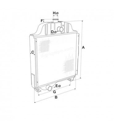 Radiador De Agua Para Tractor John Deere