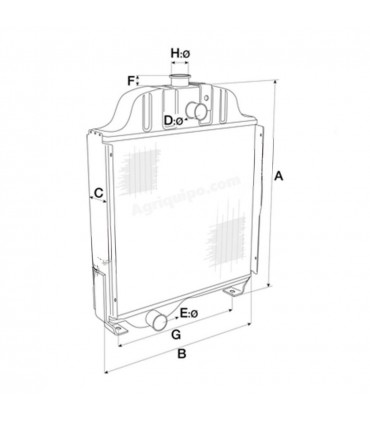 Radiador De Agua Para Tractor John Deere