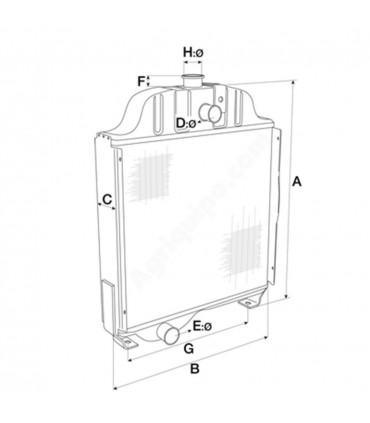 Radiador De Agua Para Tractor Massey Ferguson s.3000/3100/6100