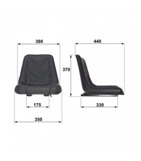 Asiento Negro Para Tractor
