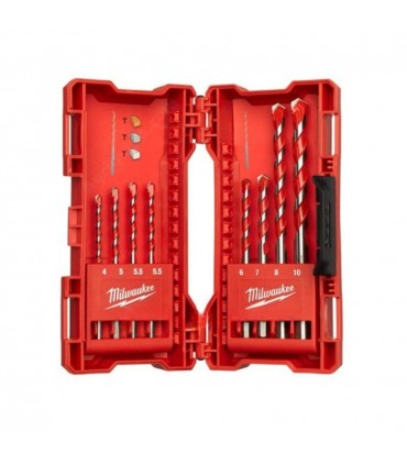 Estuche plástico Súper 8 brocas Milwaukee