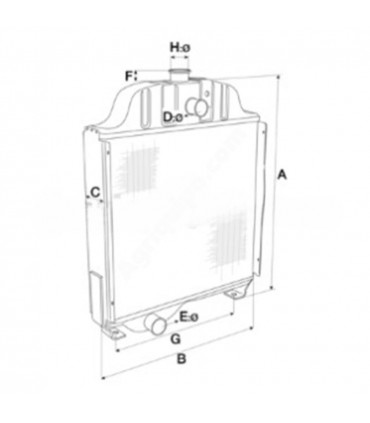 Radiador Para Tractor John Deere
